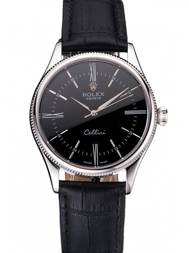 Superclone Rolex Cellini 38mm Black Dial REP016804 $999.00
