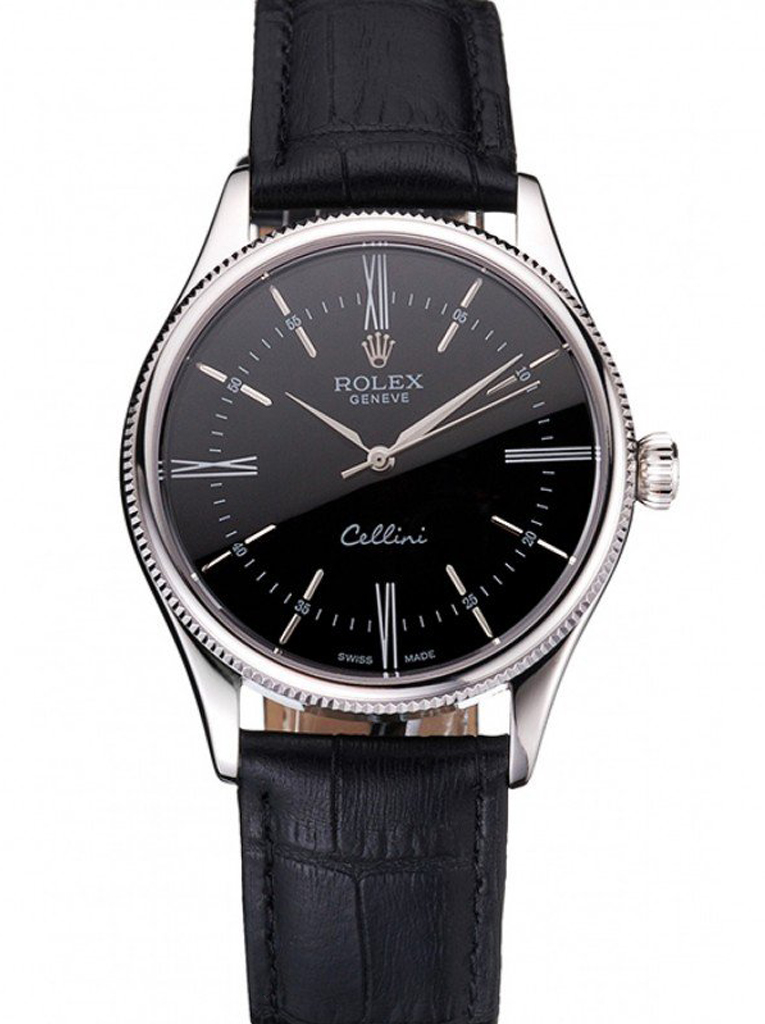 Superclone Rolex Cellini 38mm Black Dial REP016804 $999.00