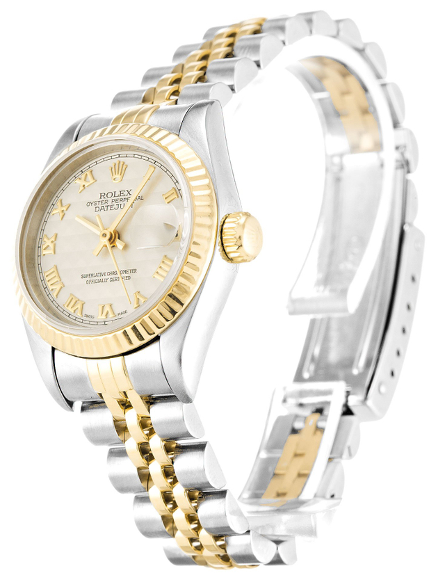 Rolex Lady-Datejust 26mm Ivory Pyramid Dial 69173 $399.00