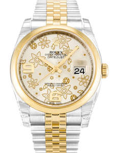 Rolex Datejust 36mm Silver Floral Dial 116203 $399.00