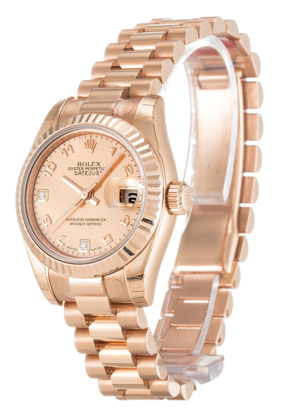 Rolex Lady-Datejust 26mm Mother of Pearl – Goldust Dial 179175F $399.00