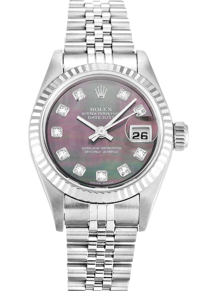 Rolex Lady-Datejust 26mm Mother of Pearl – Black Dial 79174 $399.00