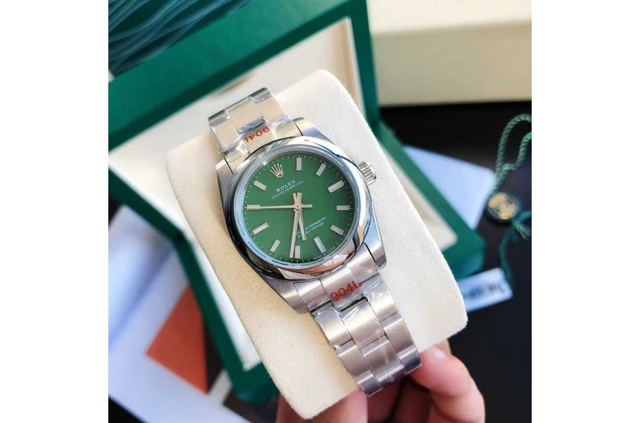 Rolex Oyster Perpetual 31/41mm SS/SS Green/Stk $599.00