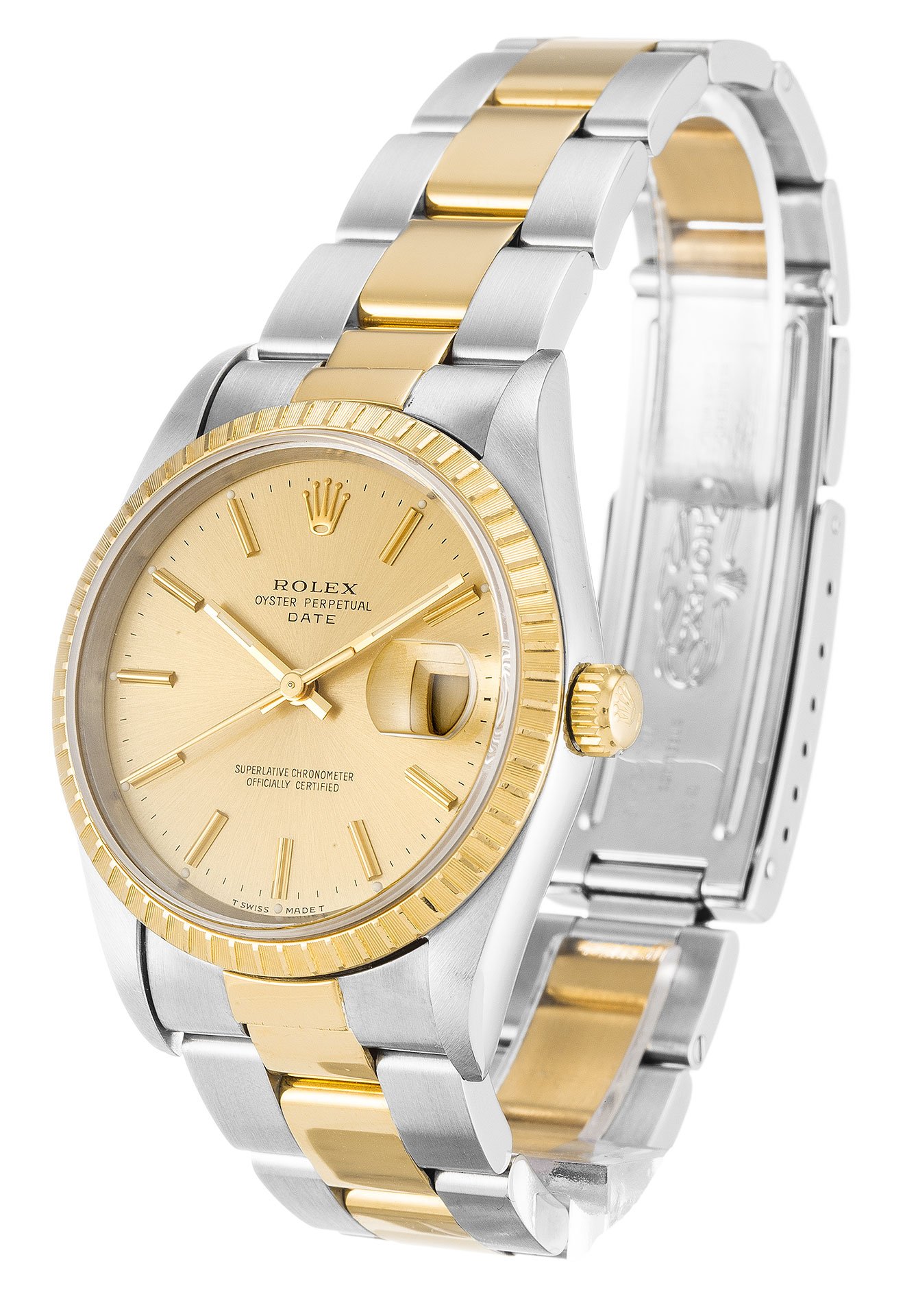 Rolex Oyster Perpetual Date 34mm Champagne Dial 15223 $399.00