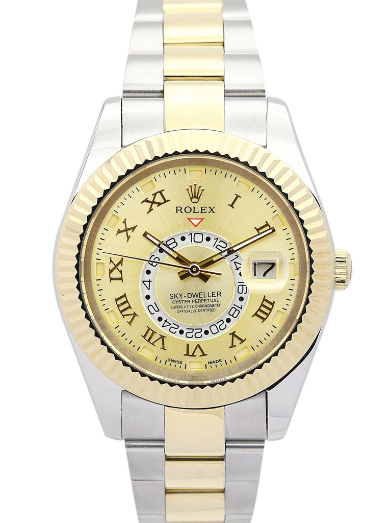 Rolex Sky-Dweller 42mm Gold Dial 326938-2 $359.00
