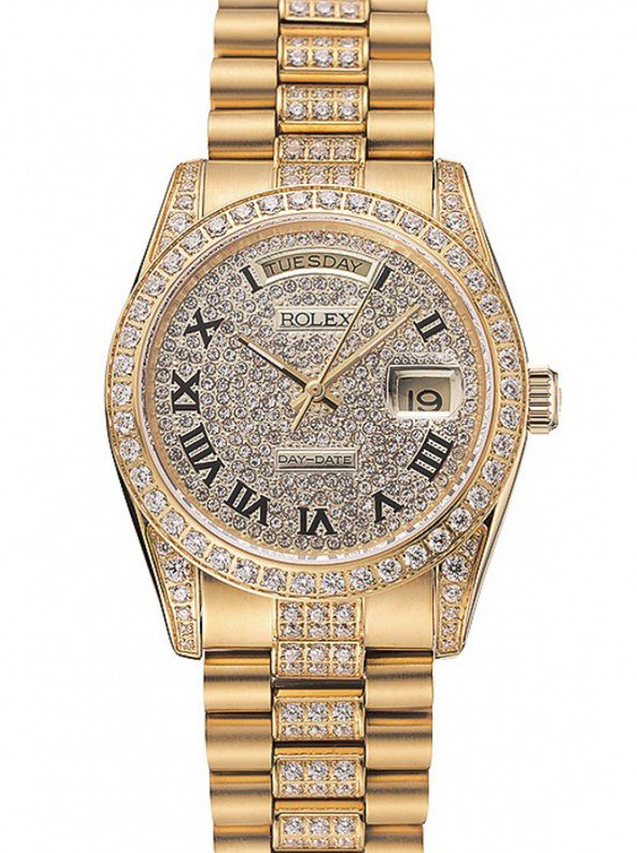 Superclone Rolex Day-Date 37mm Gold Dial 1453956 $999.00