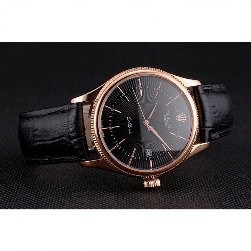 Superclone Rolex Cellini 38mm Black Dial REP016799 $699.00
