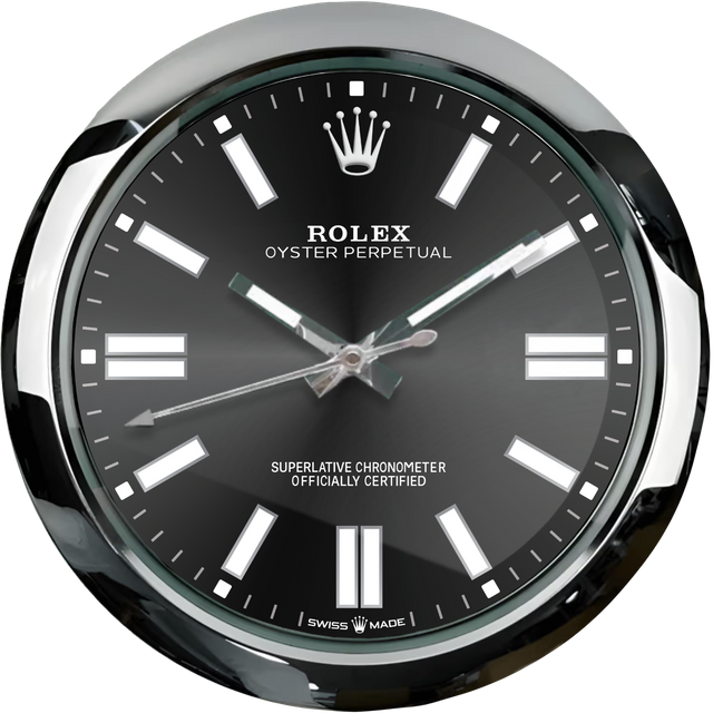 ROLEX WALL CLOCK – OYSTER PERPETUAL BLACK $269.00