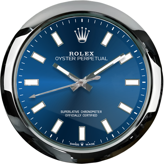 ROLEX WALL CLOCK – OYSTER PERPETUAL BLUE $269.00