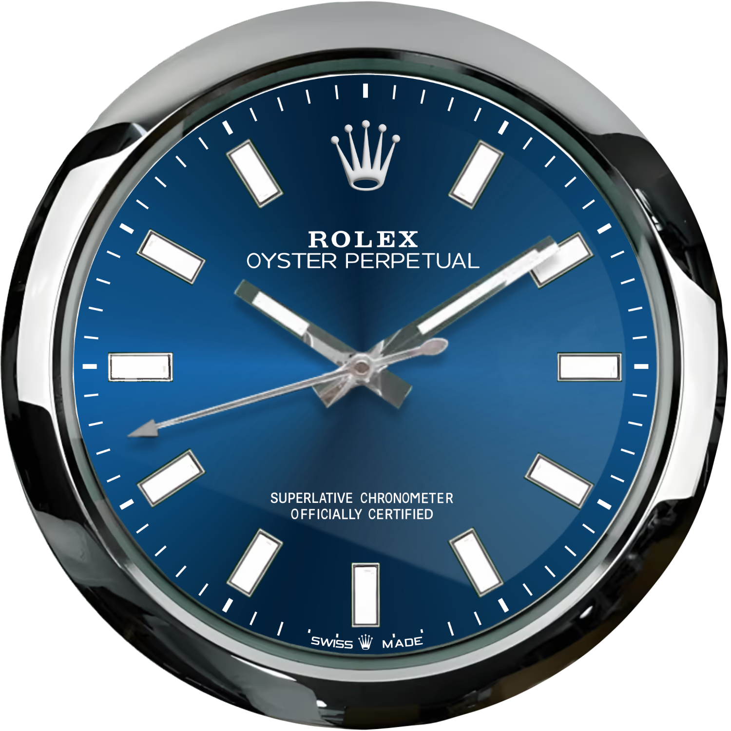 ROLEX WALL CLOCK – OYSTER PERPETUAL BLUE $269.00