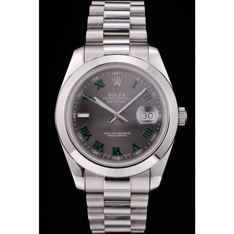 Superclone Rolex Datejust 41mm Rhodium Dial 126300 “Wimbledon” Smooth / Oyster