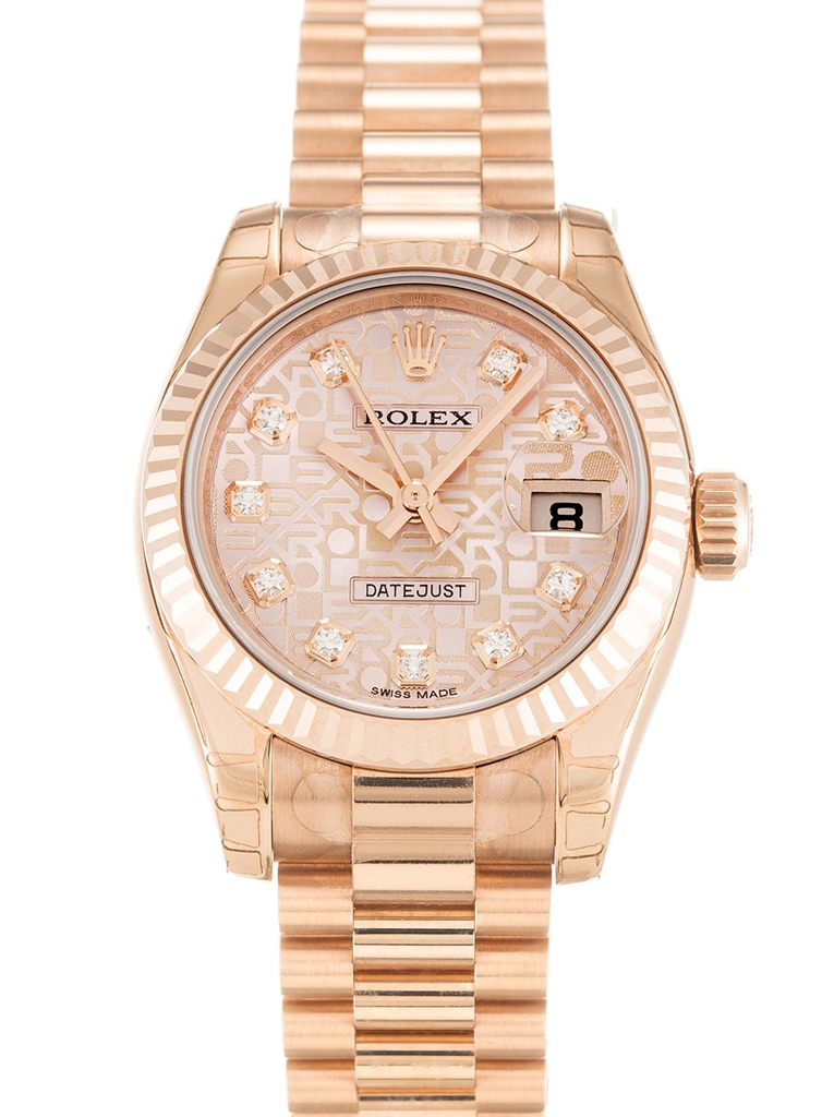 Rolex Lady-Datejust 26mm Rose Dial 179175 $399.00