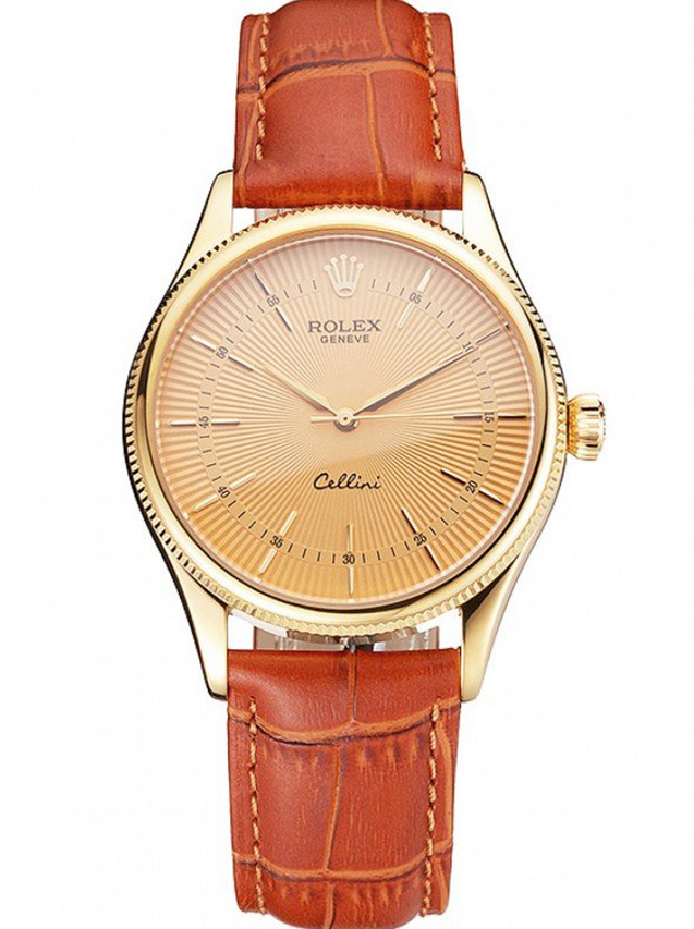 Superclone Rolex Cellini 38mm Gold Dial REP016808 $999.00