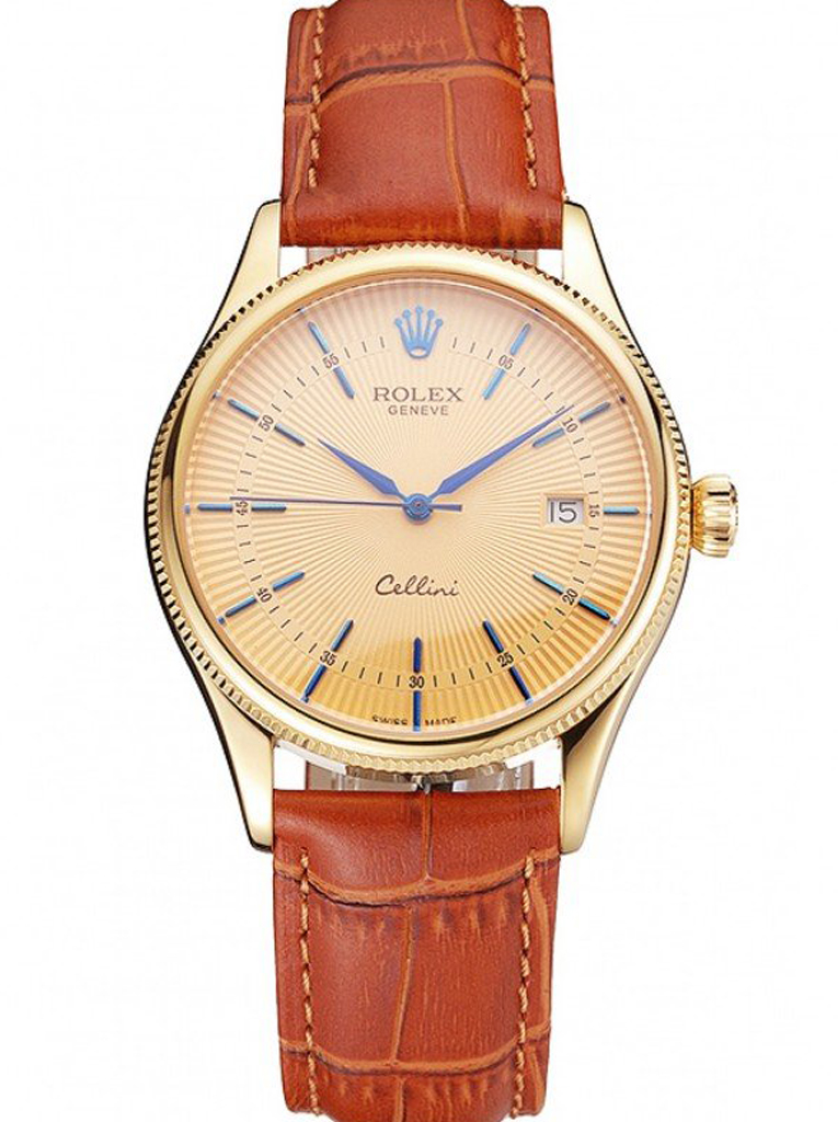 Superclone Rolex Cellini 38mm Gold Dial REP016797 $999.00