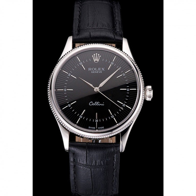 Superclone Rolex Cellini 38mm Black Dial REP016809 $999.00