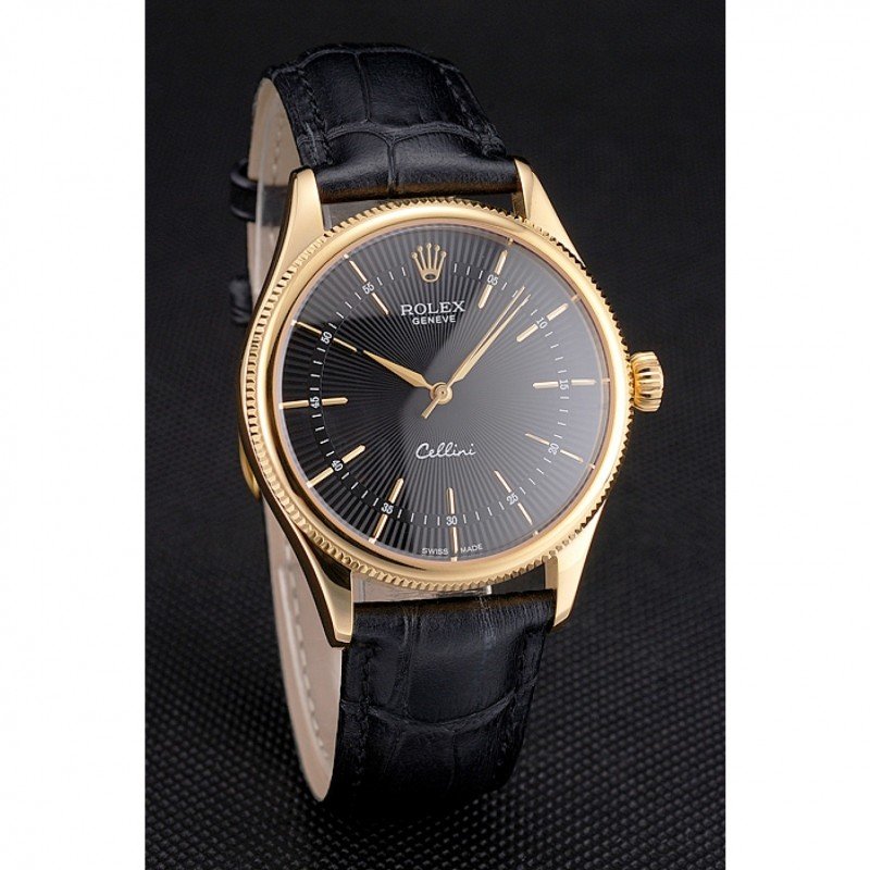Superclone Rolex Cellini 38mm Black Dial REP016803 $999.00
