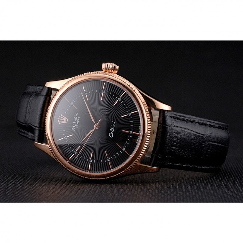 Superclone Rolex Cellini 38mm Black Dial REP016815 $999.00