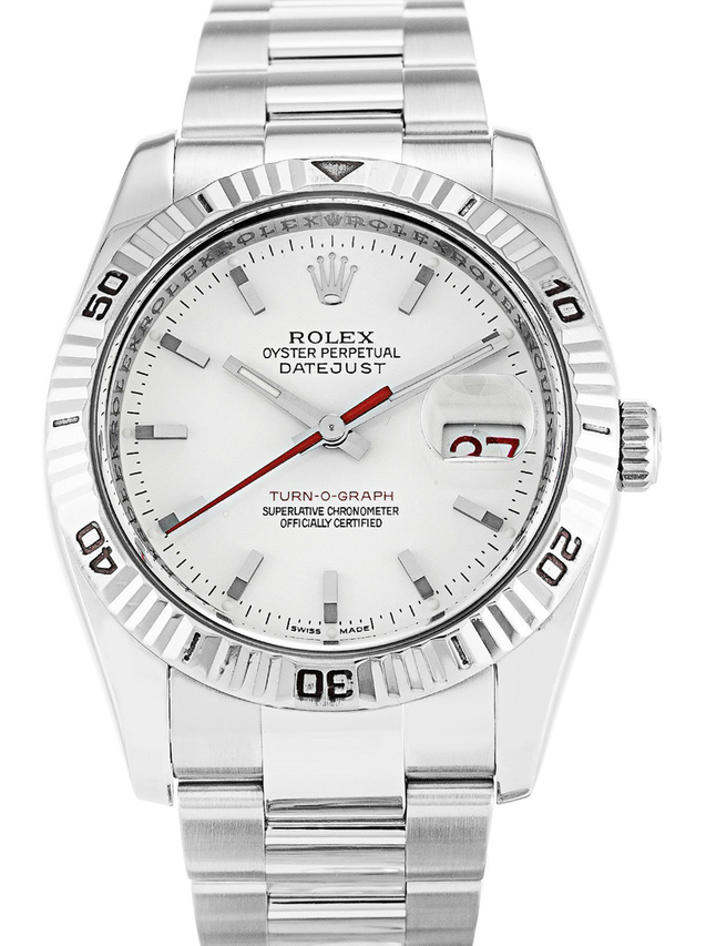 Rolex Datejust Turn-O-Graph 36mm White Dial 116264 $399.00