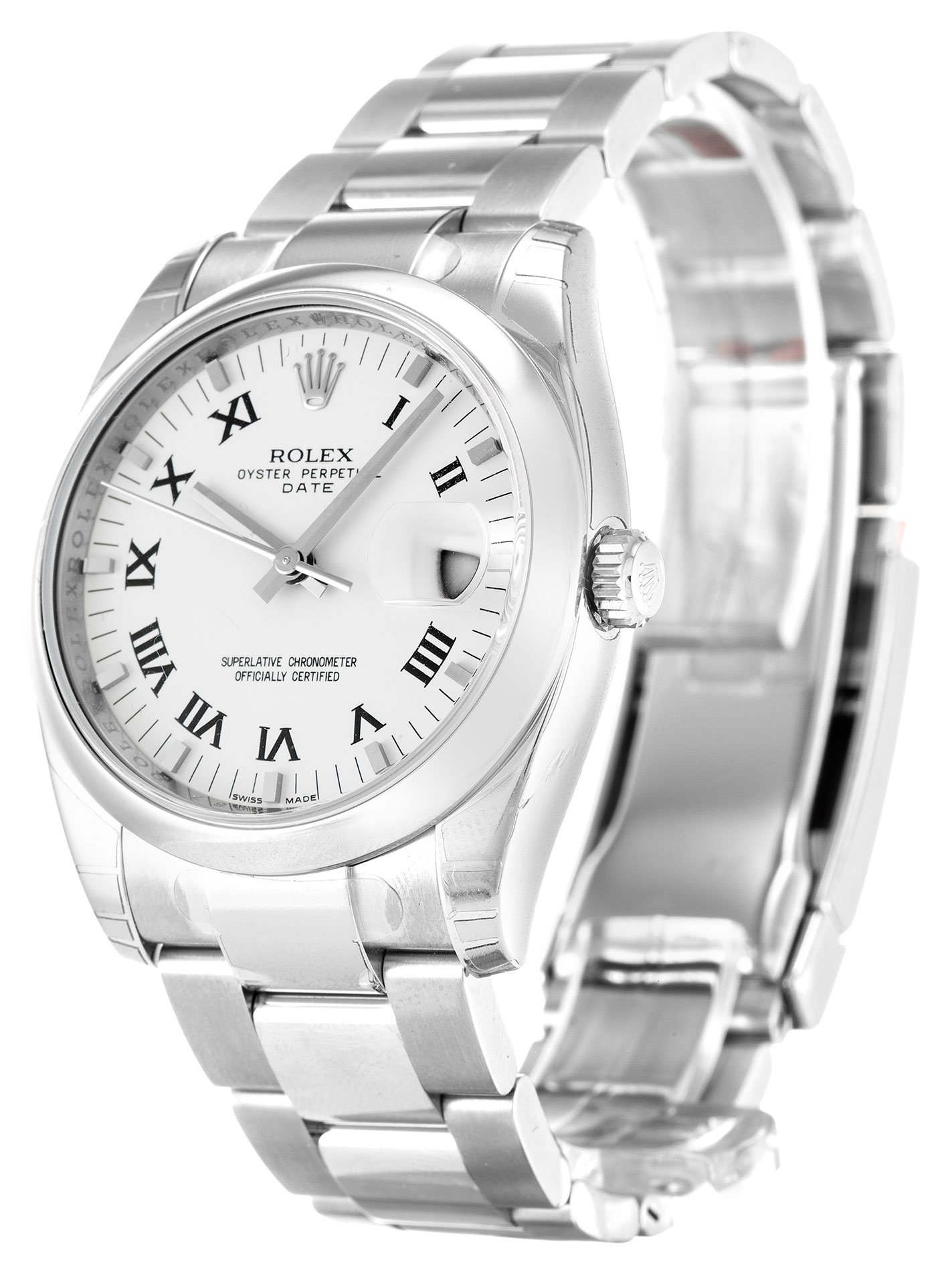 Rolex Oyster Perpetual Date 34mm White Dial 115200 $399.00