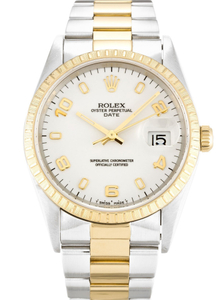 Rolex Oyster Perpetual Date 34mm White Dial 15223 $399.00