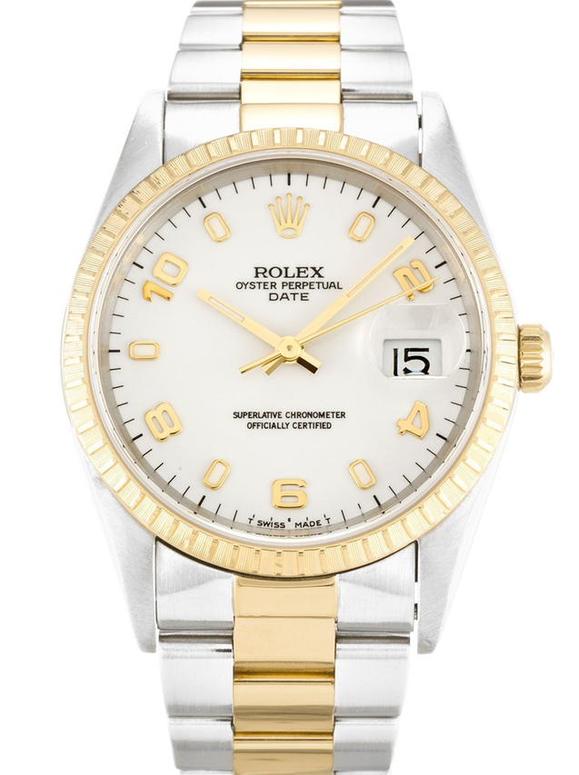 Rolex Oyster Perpetual Date 34mm White Dial 15223 $399.00