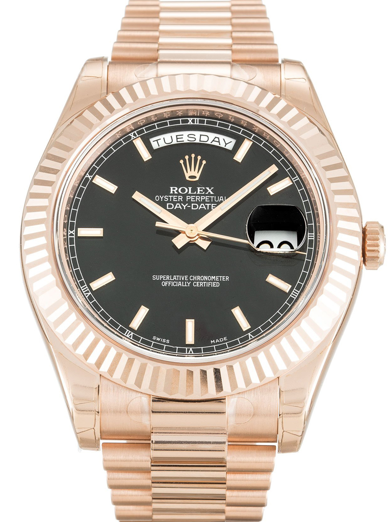Rolex Day-Date II 41mm Black Dial 218235-2 $399.00