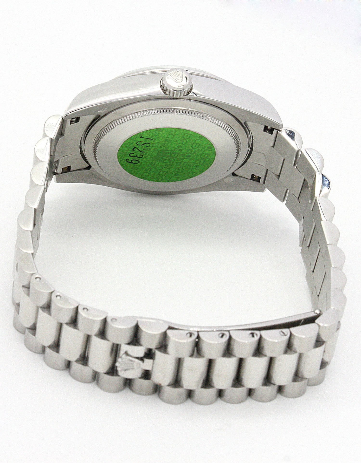 Rolex Day-Date 36mm Green and Silver with Diamonds Dial 118346 $325.00