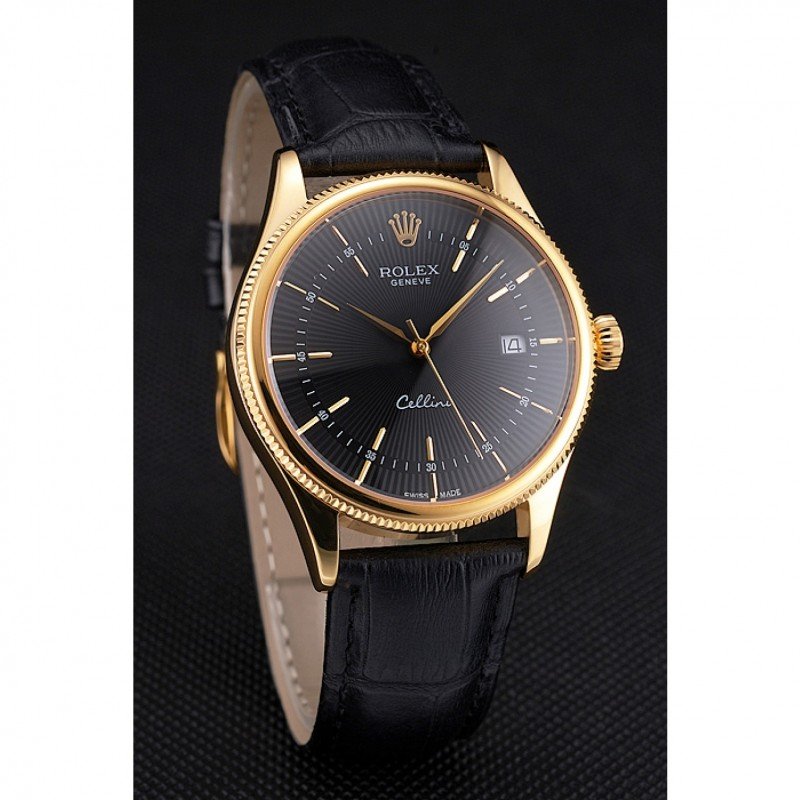 Superclone Rolex Cellini 38mm Black Dial REP016807 $999.00