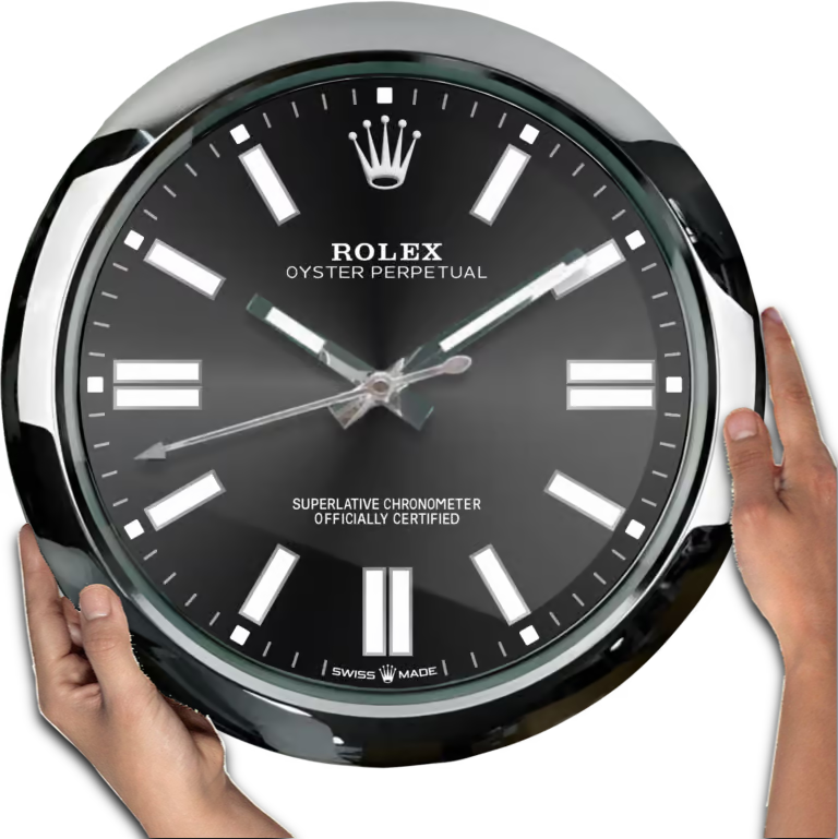 ROLEX WALL CLOCK – OYSTER PERPETUAL BLACK $269.00