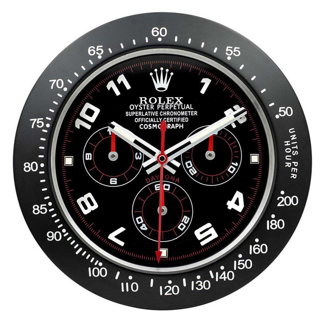 ROLEX WALL CLOCK – DAYTONA BLACK/RED $269.00