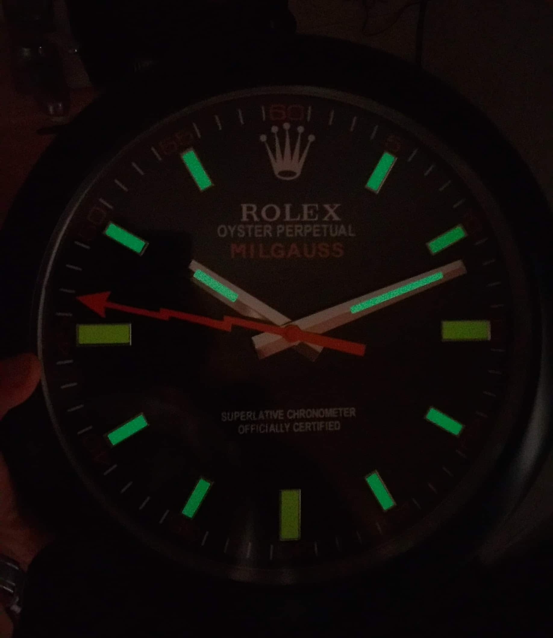 ROLEX WALL CLOCK – MILGAUSS WHITE $269.00