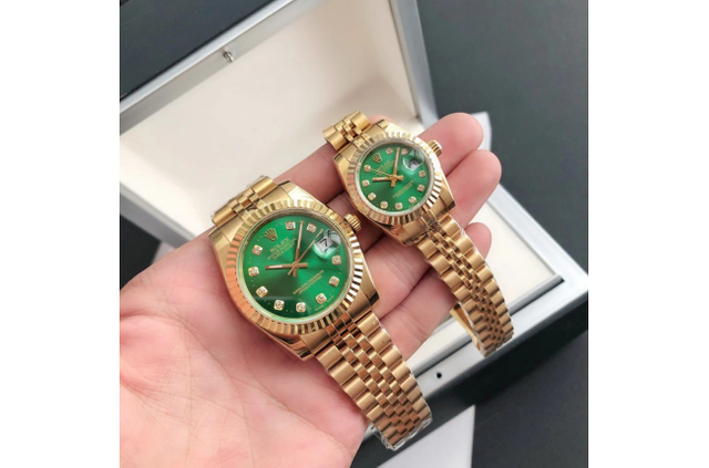Rolex Datejust 36/28mm RG/RG Jub Green/Dial $599.00