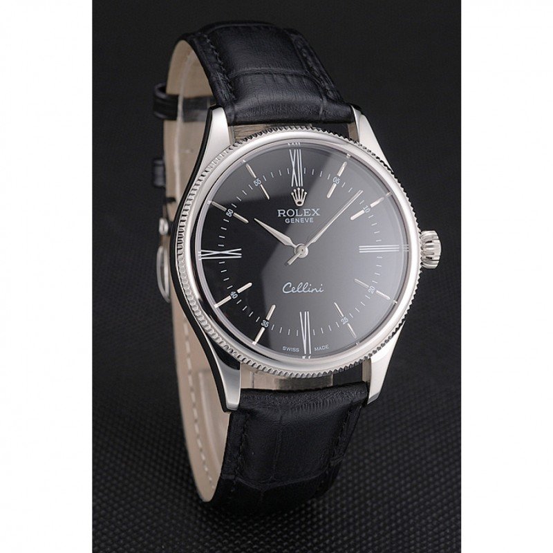 Superclone Rolex Cellini 38mm Black Dial REP016804 $999.00
