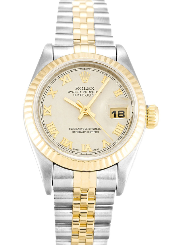 Rolex Lady-Datejust 26mm Ivory Pyramid Dial 69173 $399.00