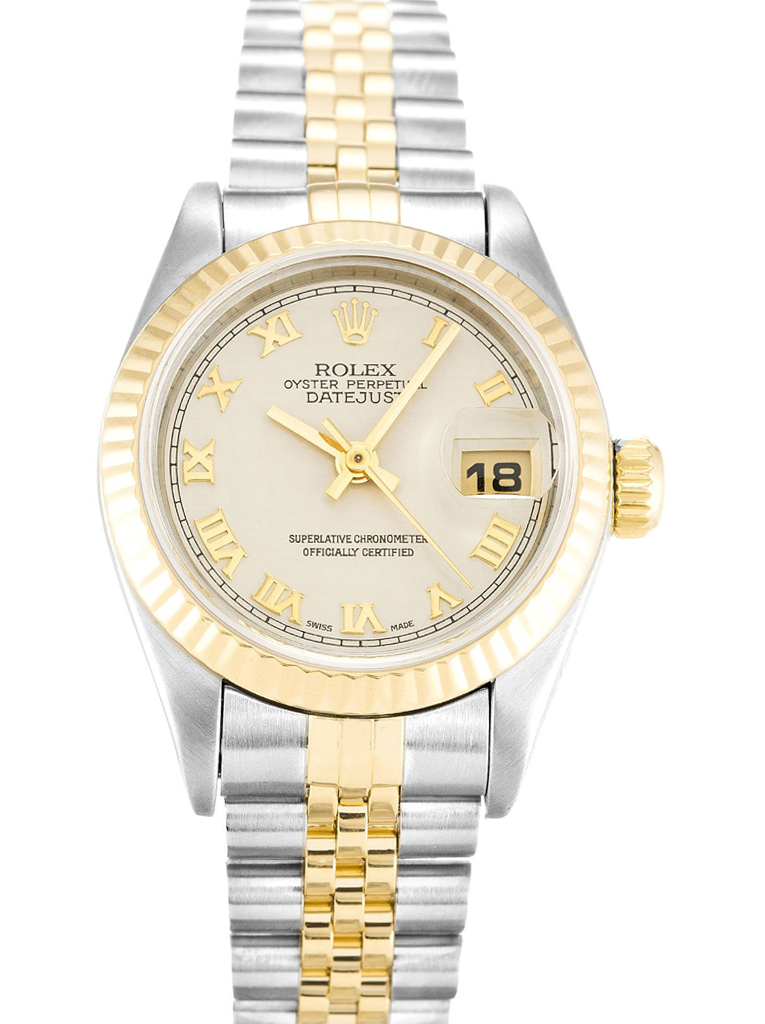 Rolex Lady-Datejust 26mm Ivory Pyramid Dial 69173 $399.00
