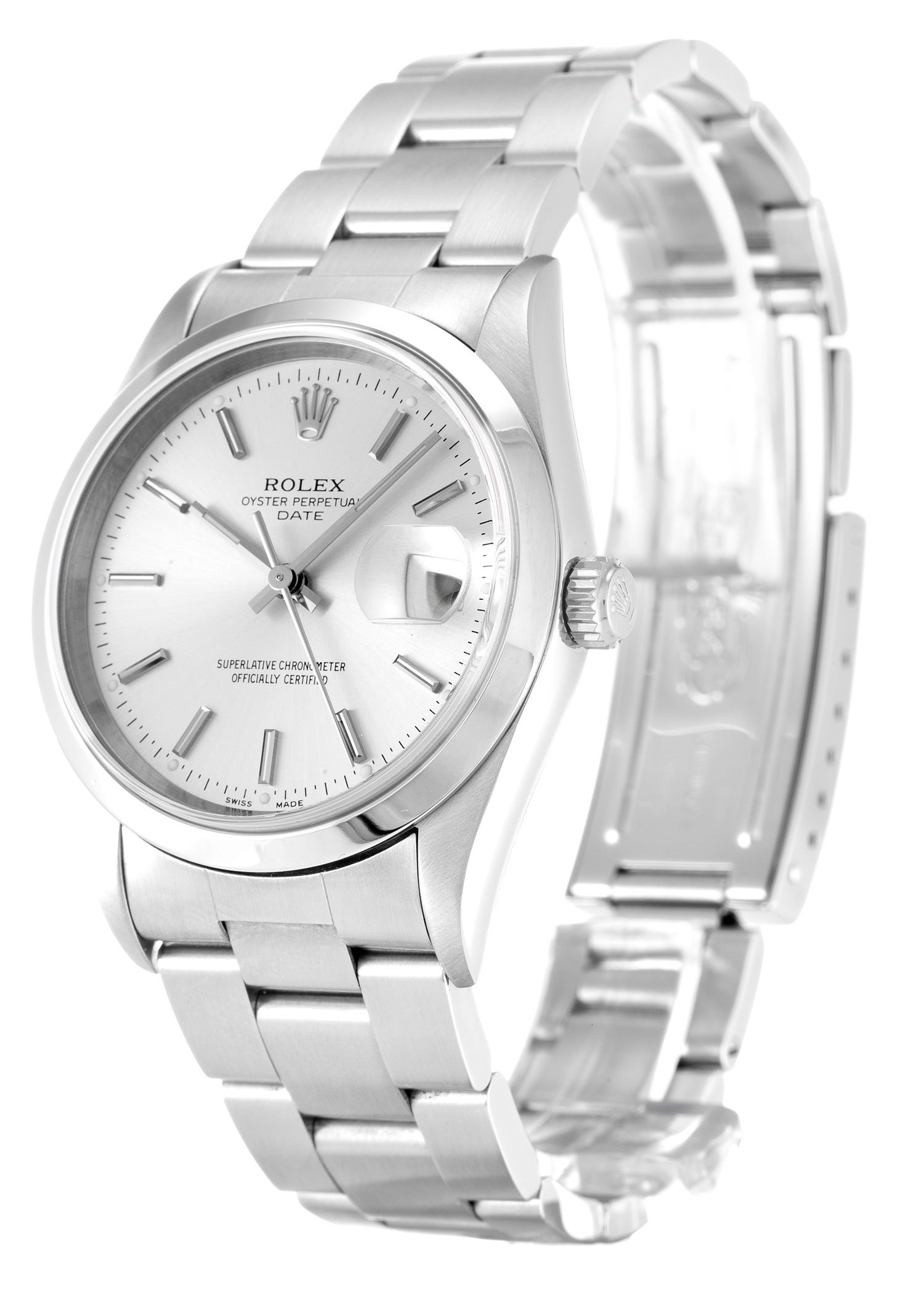 Rolex Oyster Perpetual Date 34mm Silver Dial 15200 $399.00