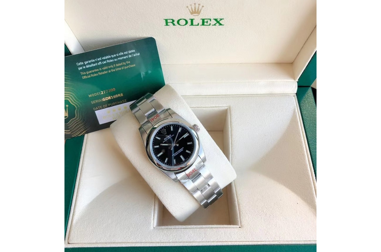 Rolex Oyster Perpetual 31/41mm SS/SS Black/Stk $599.00