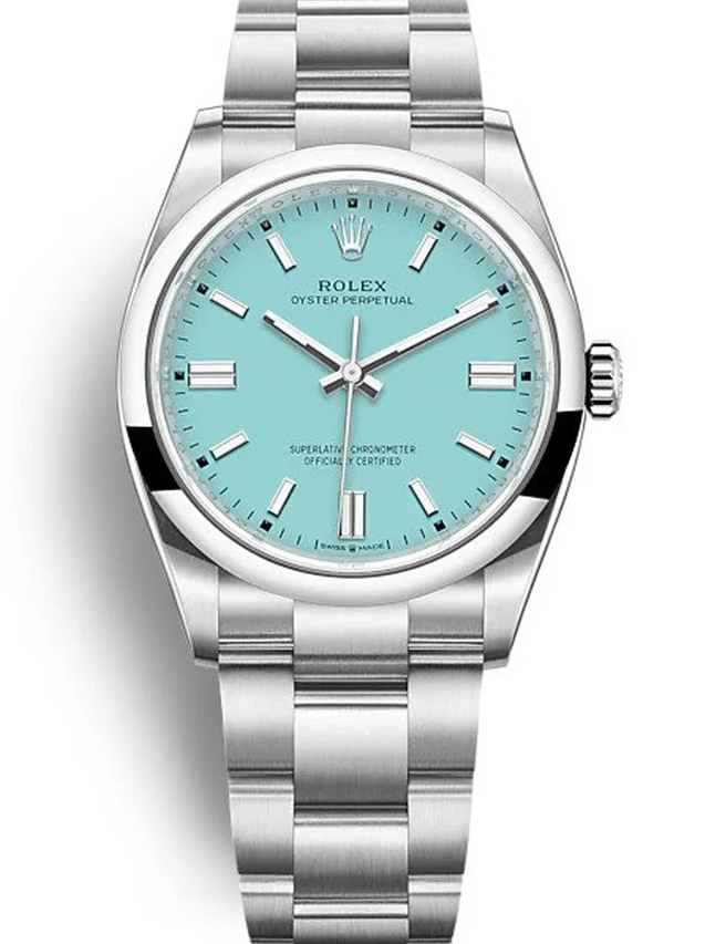 Rolex Oyster Perpetual 36mm Tiffany Blue Dial 126000 $359.00