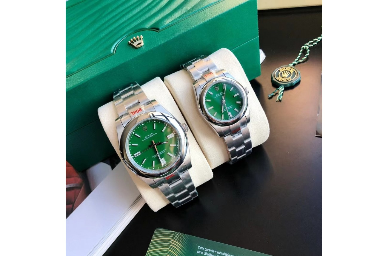 Rolex Oyster Perpetual 31/41mm SS/SS Green/Stk $599.00