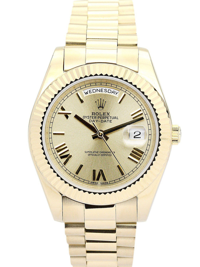 Rolex Day-Date II 41mm Gold Dial 218238 $399.00