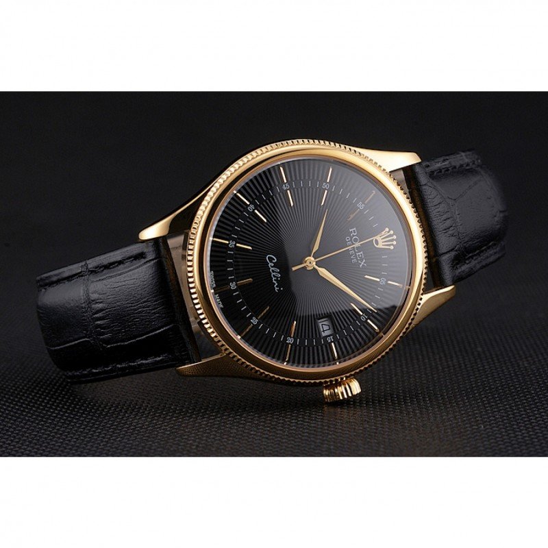 Superclone Rolex Cellini 38mm Black Dial REP016807 $999.00