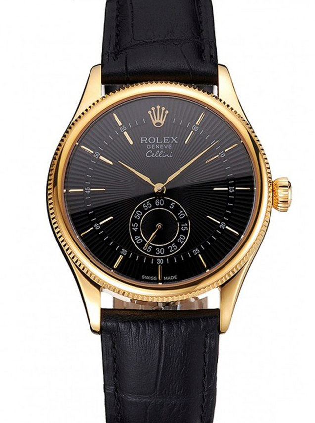 Superclone Rolex Cellini 38mm Black Dial REP016806 $999.00