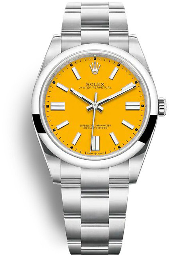 Rolex Oyster Perpetual 41mm Yellow Dial 124300 $399.00