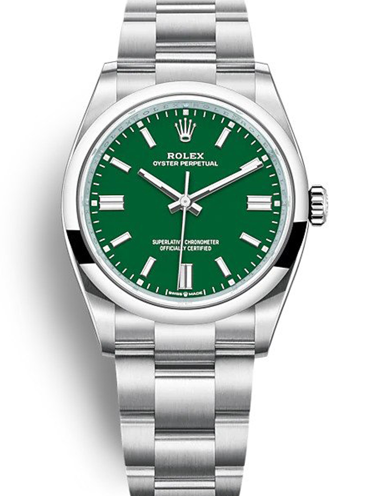 Rolex Oyster Perpetual Lady 36mm Green Dial 126000 $399.00