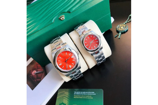 Rolex Oyster Perpetual 31/41mm SS/SS Red/Stk $599.00