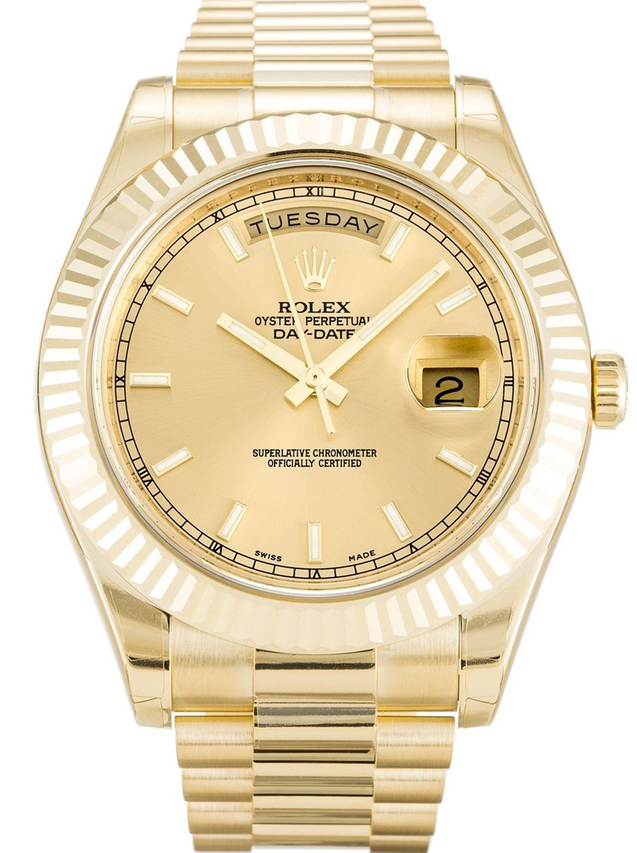 Rolex Day-Date II 41mm Champagne Dial 218238 $399.00