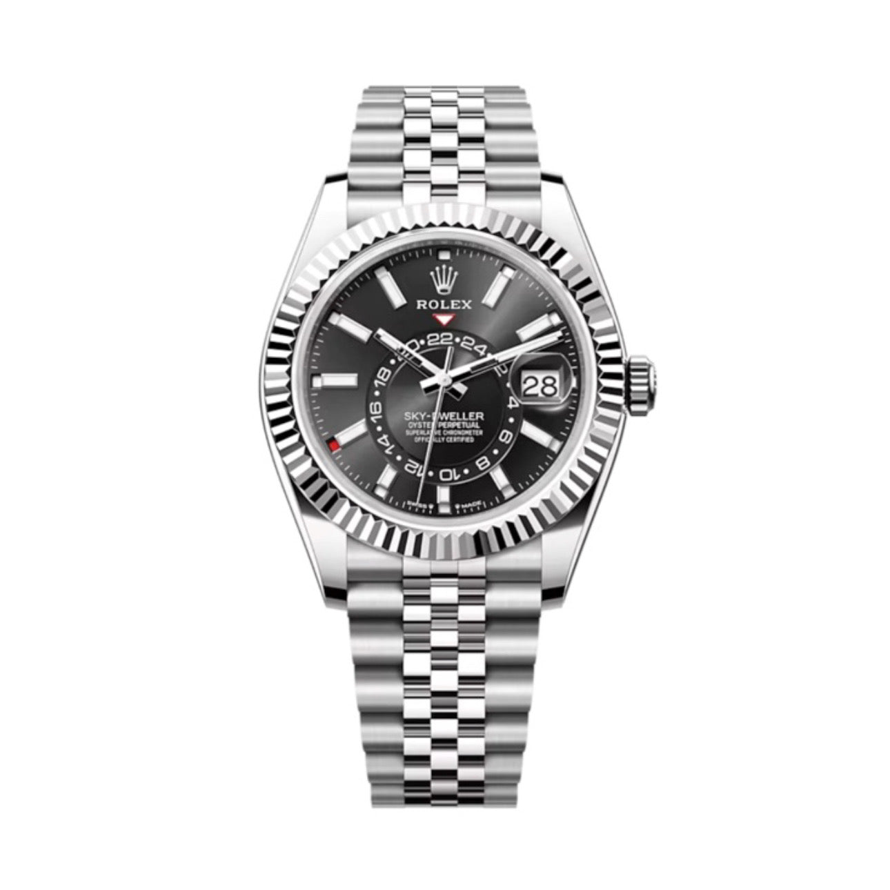 Superclone Rolex Sky-Dweller 42 mm Bright black Dial 336934 Jubilee $929.00
