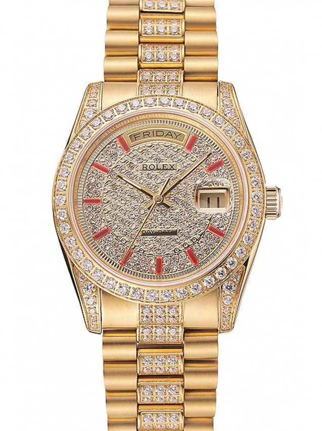 Superclone Rolex Day-Date 37mm Gold Dial 1453960 $999.00