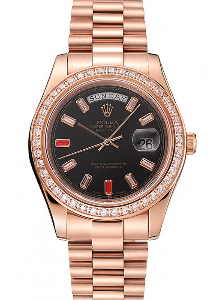 Superclone Rolex Day-Date 41mm Black Dial 1454102 $999.00