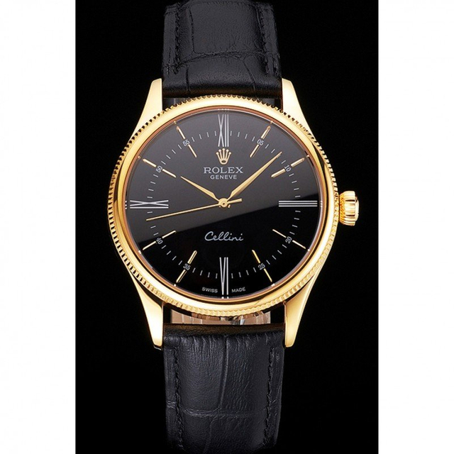 Superclone Rolex Cellini 38mm Black Dial REP016814 $999.00